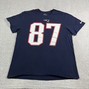 New England Patriots Shirt Mens XL Rob Gronkowski #87 Nike Short Sleeve Football